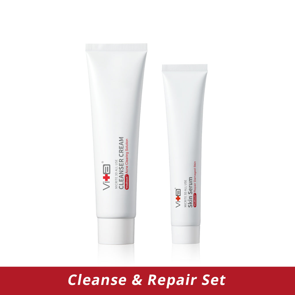 【Cleanse & Repair Set】Swissvita Cleanser Cream 100g + Skin Serum 50g