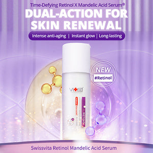 Swissvita 【Anti-Aging Power Set】Peptide serum 30ml + Retinol serum 30ml, FREE Cleanser 30g + Toner 30ml + Skin serum 5g