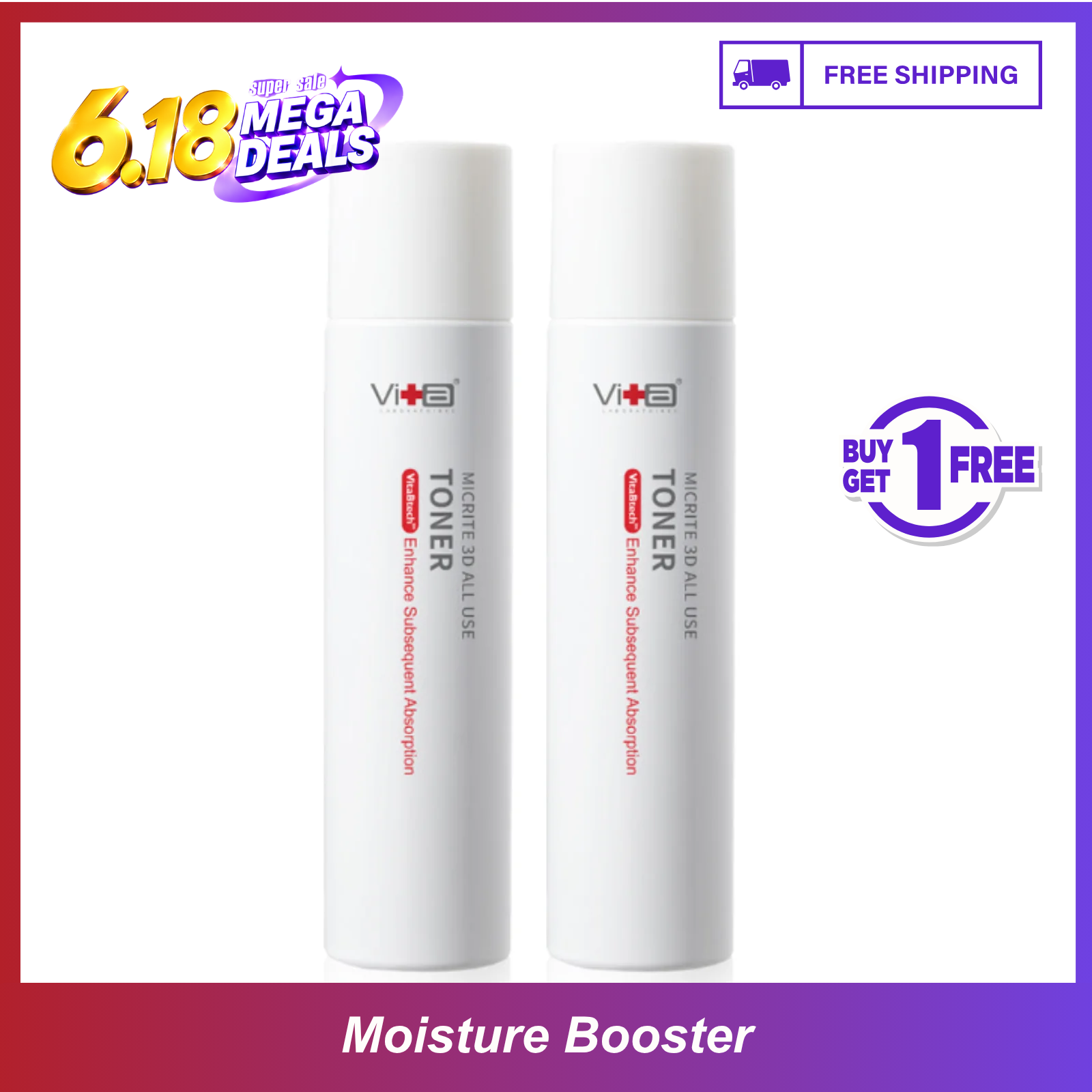 【Buy 1 Free 1】Toner Twin Tower - Swissvita Toner (200ml) x 2pcs