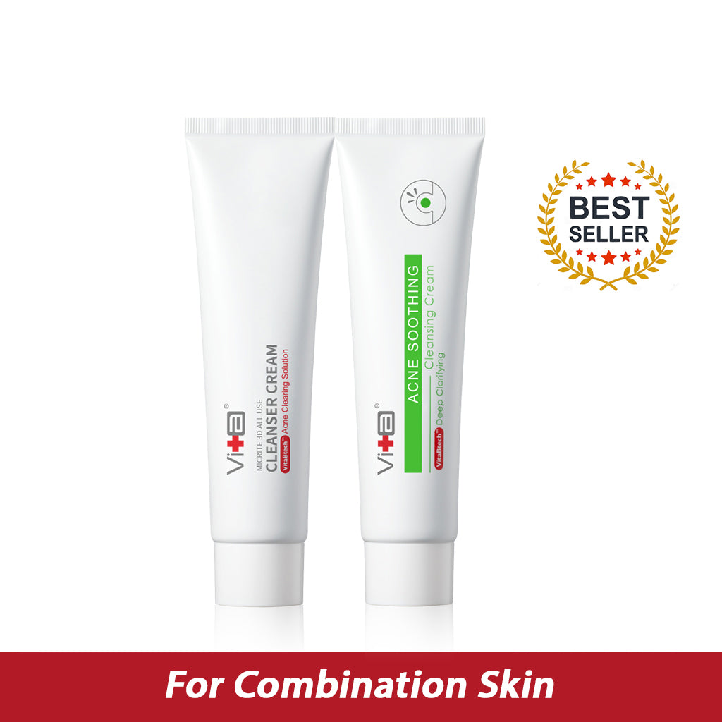 【Essential Cleanse Combo】Swissvita Acne Soothing Cleansing Cream 100g + Cleanser Cream 100g