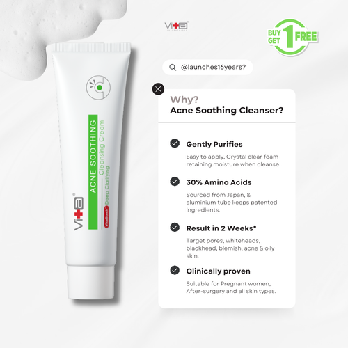 Swissvita Acne Soothing Cleanser Cream (100g)