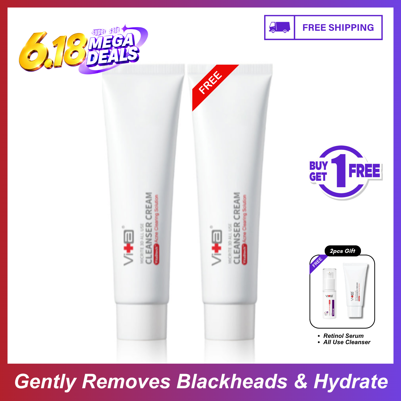 【Buy 1 Free 1】Swissvita Cleanser Cream (100g) x 2pcs