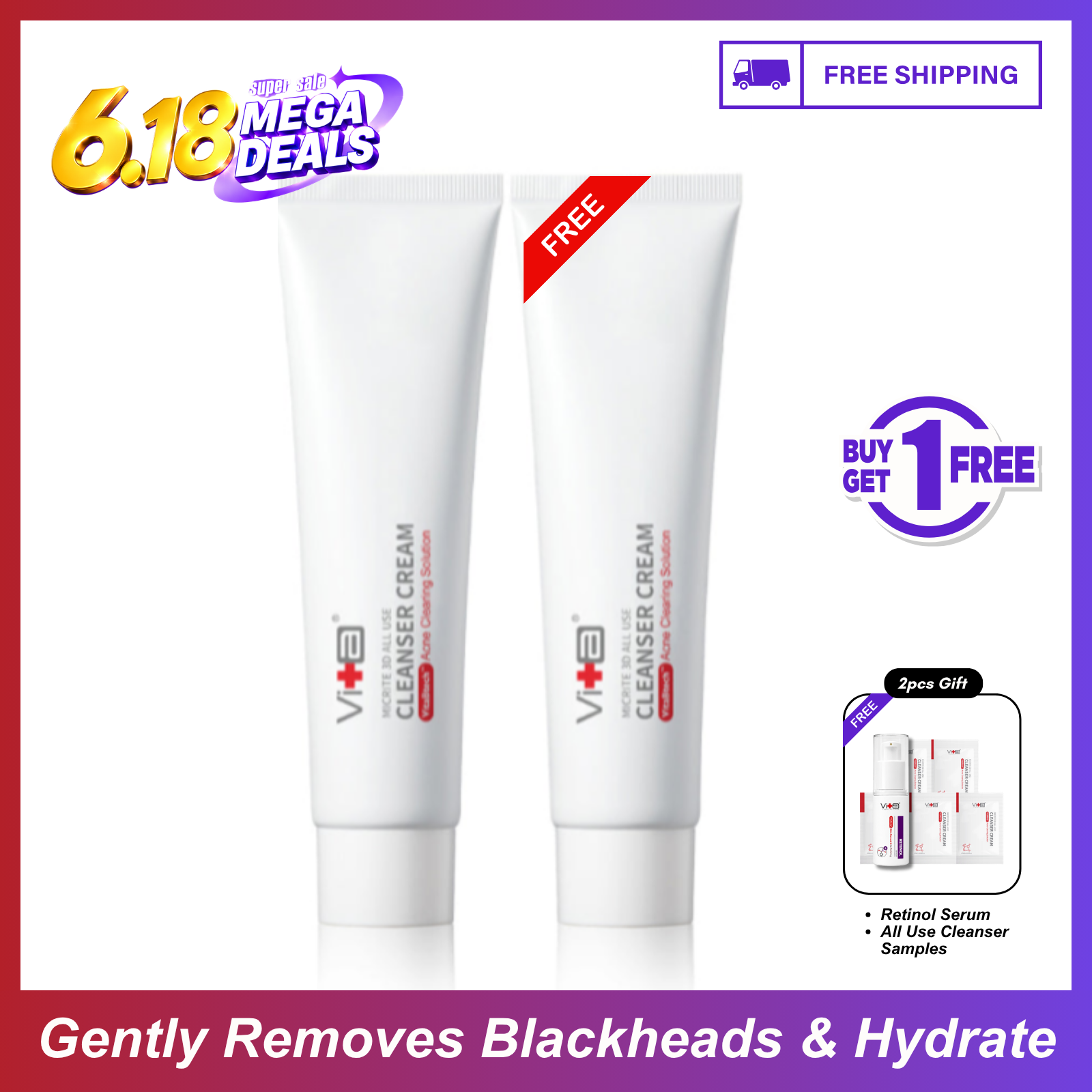 【Buy 1 Free 1】Swissvita Cleanser Cream (100g) x 2pcs