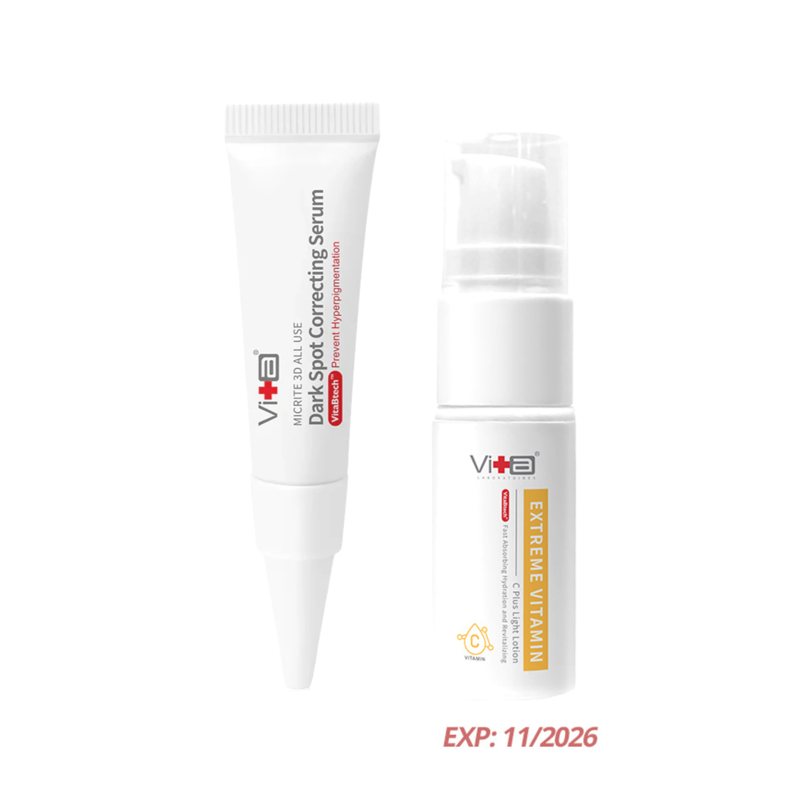 【70% OFF】Travel Size - Swissvita Dark Spot Serum (5g) + Vitamin C Lotion (10ml) (Exp 11/2026)