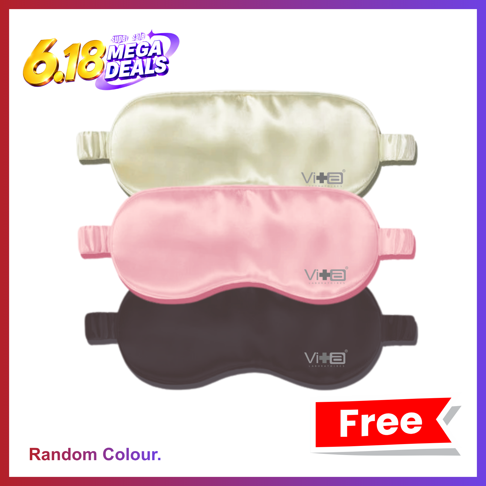 🎁 【FREE GIFT】Swissvita Eye Mask - Random Colour (100% off)