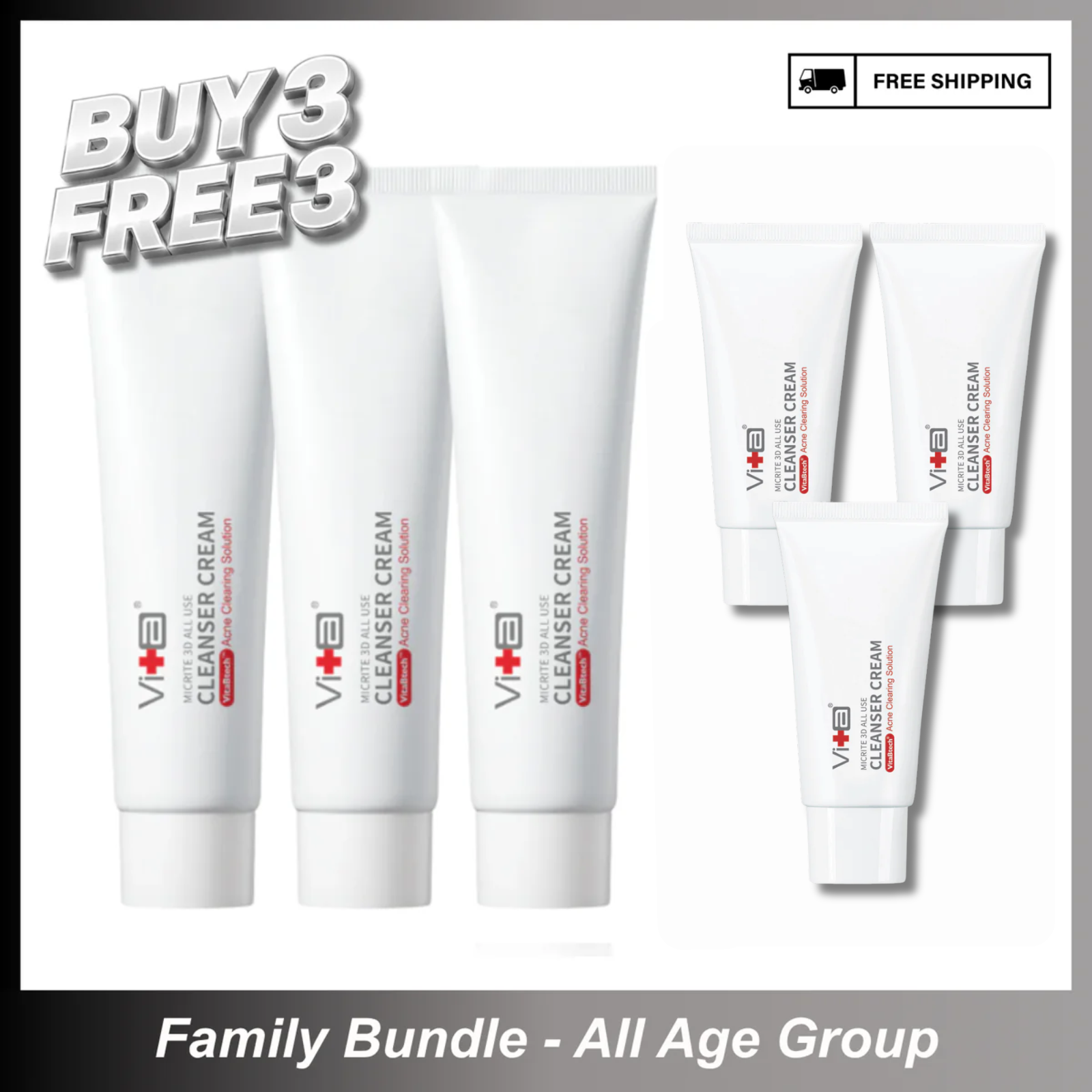 【Buy 3 Free 3】Family Sharing Bundle - Swissvita All Use Cleanser (100ml) x 3pcs
