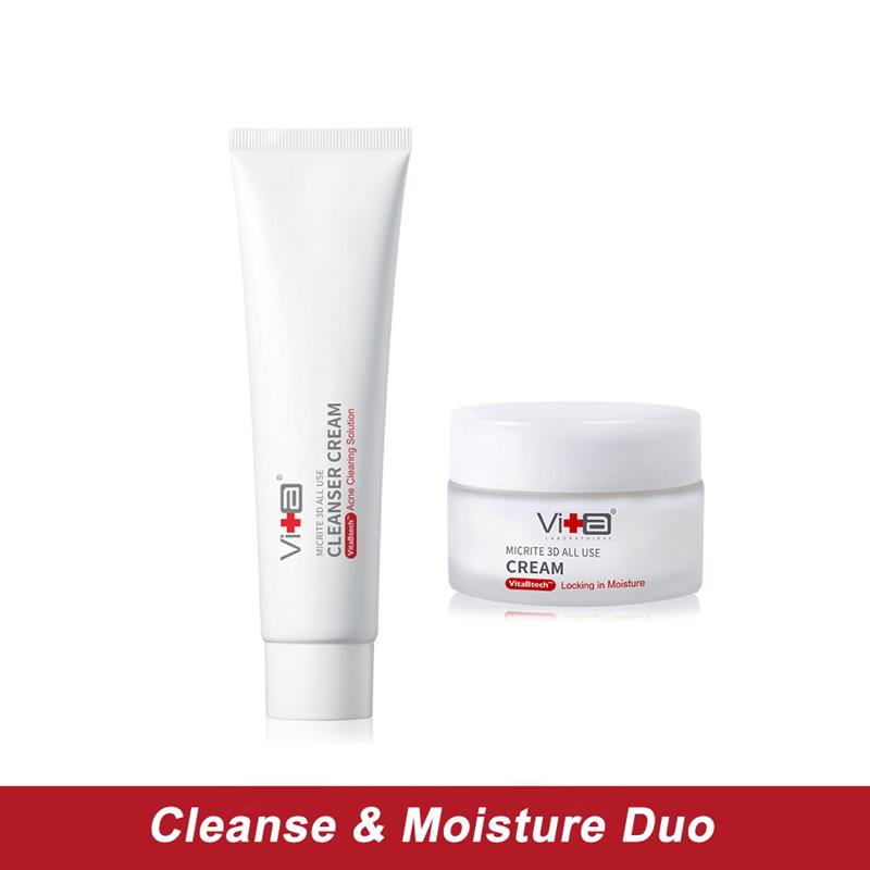 【Cleanse & Moisture Duo 】Swissvita Cleanser Cream 100g, Cream 60ml