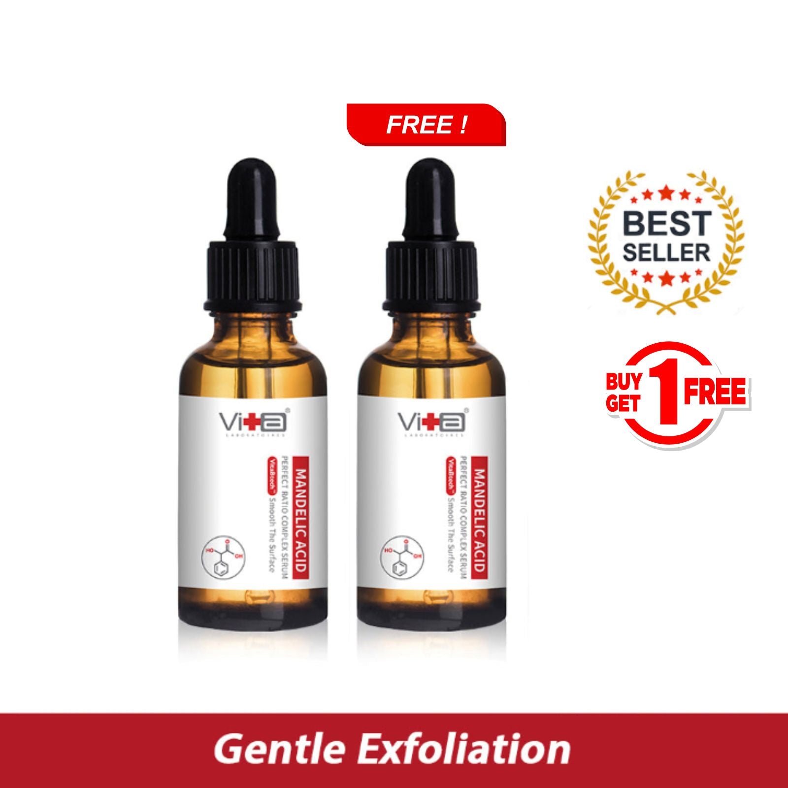 【BUY 1 FREE 1】Gentle Exfoliation - Swissvita Mandelic Acid Serum 30ml x 2pcs