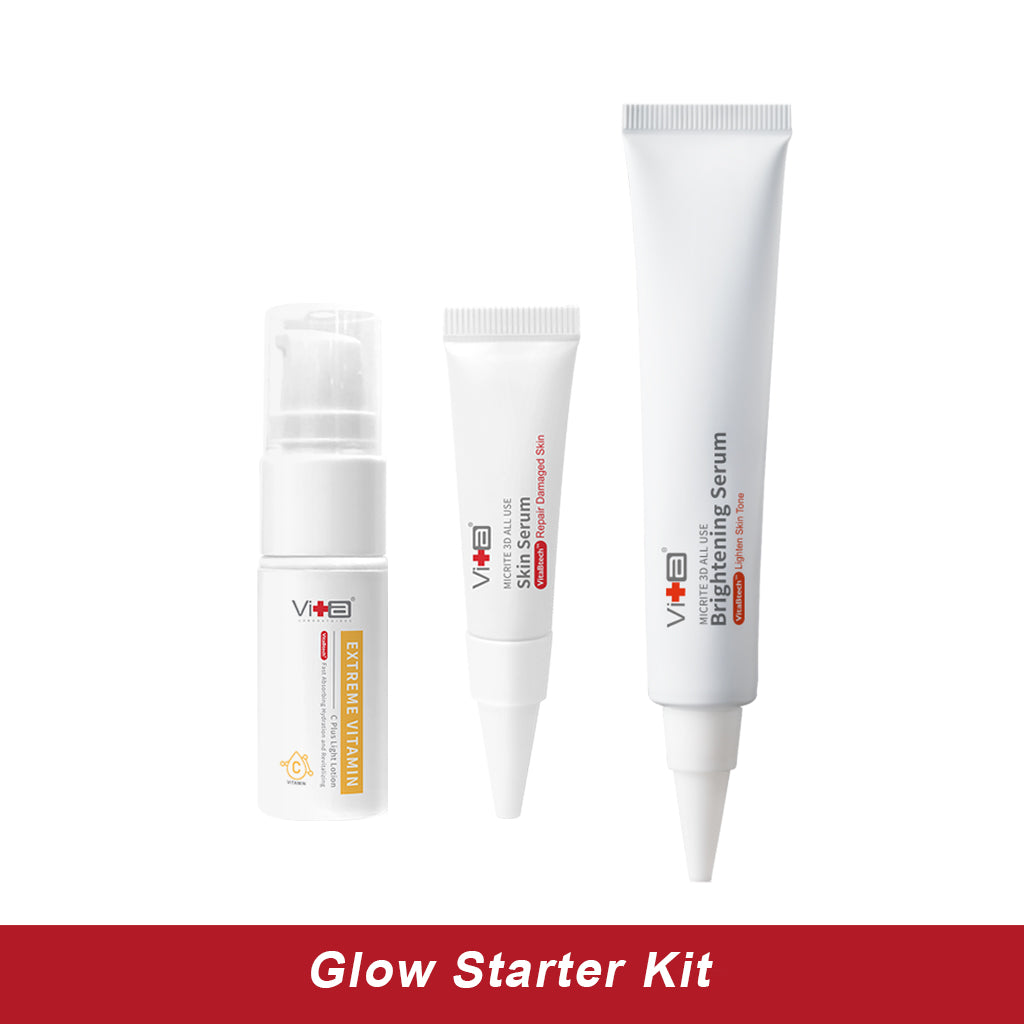 75% OFF【Glow Starter Kit】Swissvita All Use Brightening Serum 30g (Exp 5/2026) + Skin Serum 5g (Exp 5/2026) + Vitamin C Plus Light Lotion Serum 10ml