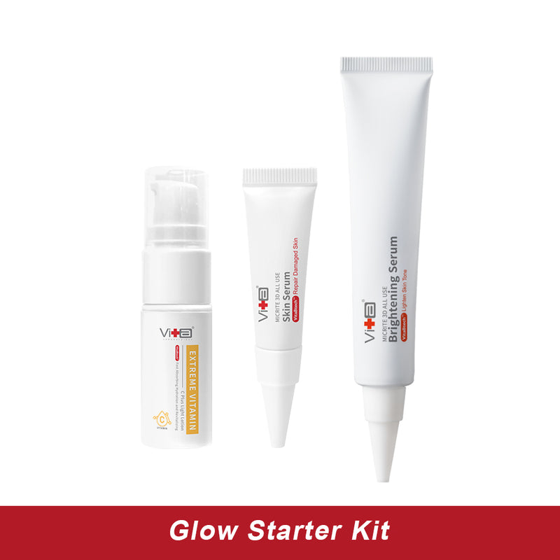 70% OFF【Glow Starter Kit】Swissvita All Use Brightening Serum 30g (Exp 5/2026) + Skin Serum 5g (Exp 5/2026) + Vitamin C Plus Light Lotion Serum 10ml