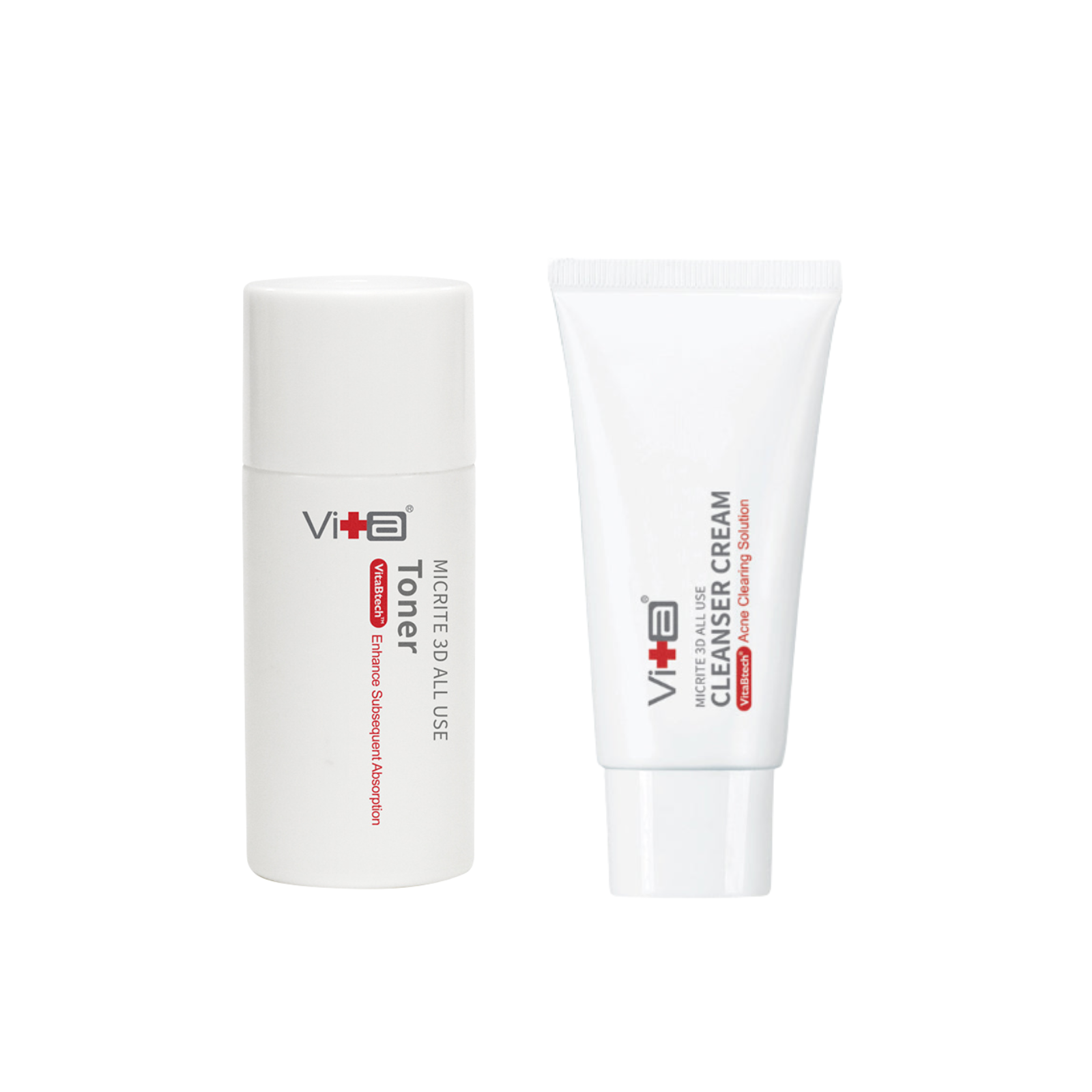 【44% OFF】Quick Fix Travel Set - Swissvita All Use Cleanser Cream (30g) + All Use Toner (30ml)