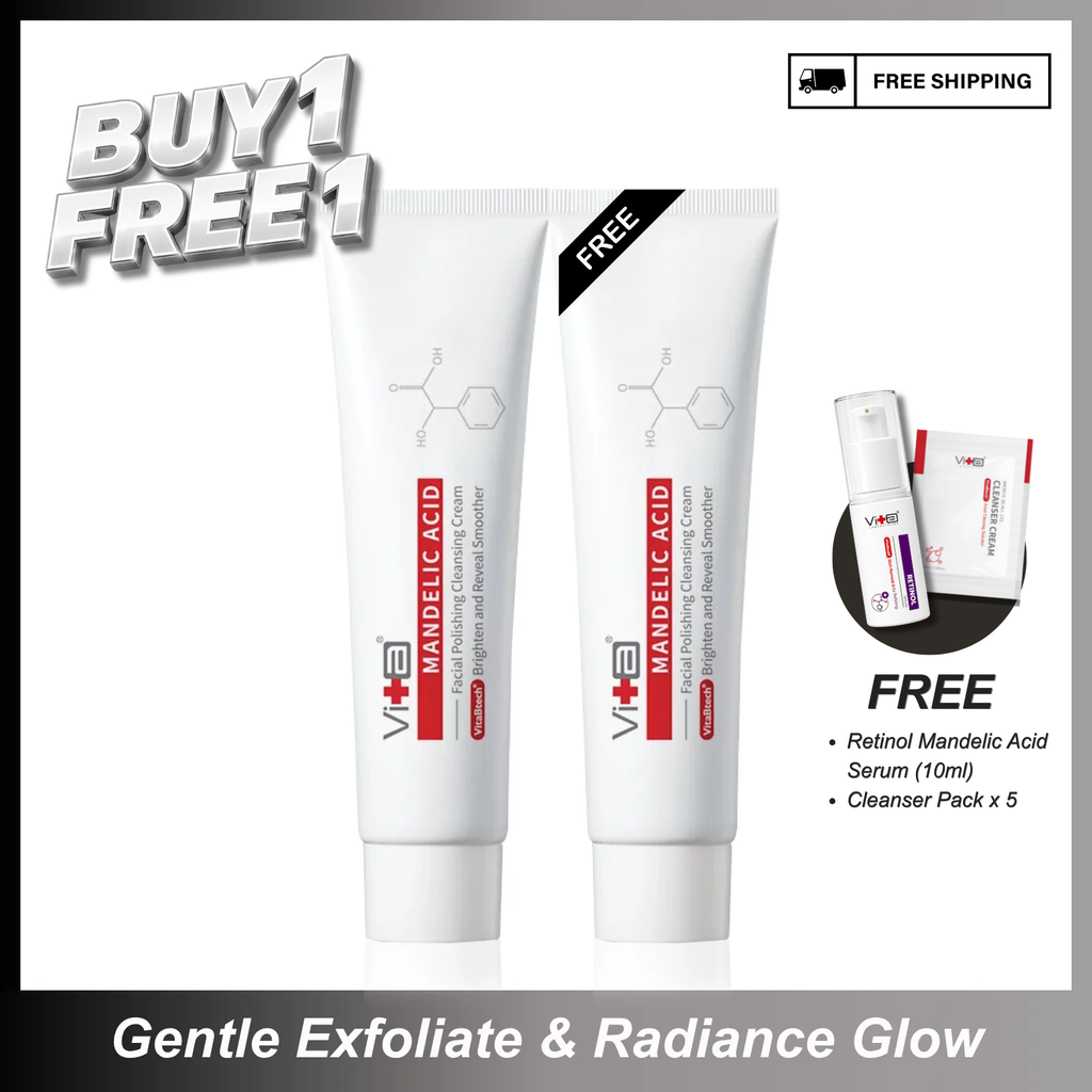 【Buy 1 Free 1】Swissvita Mandelic Acid Facial Polishing Cleansing Cream (100ml) x 2 pcs
