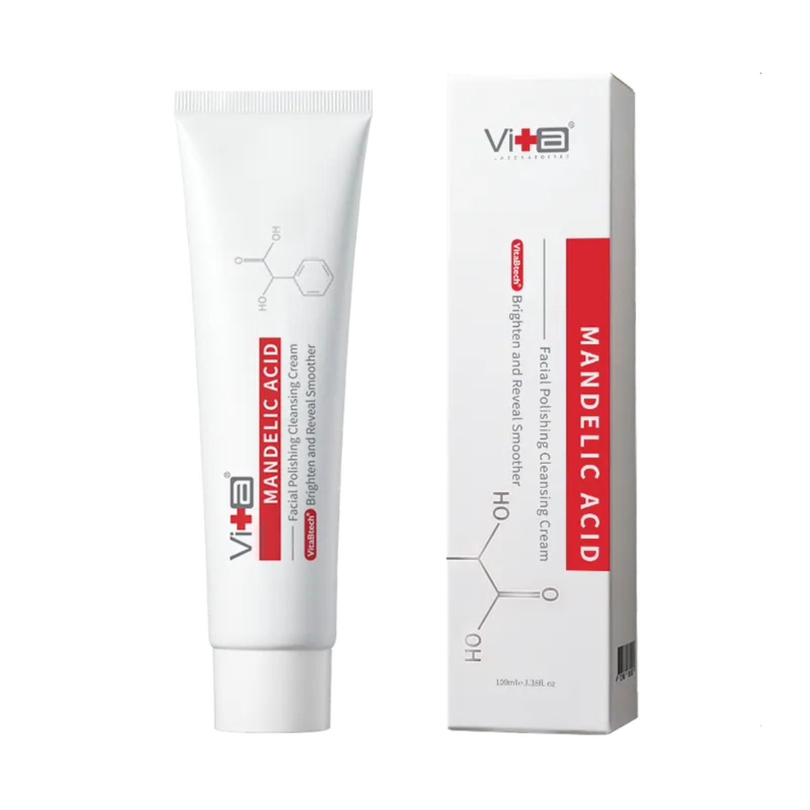【Buy 1 Free 1】Oil-control & Exfoliate - Swissvita Acne Soothing Cleansing Cream (100ml) + Mandelic Acid Facial Polishing Cleansing Cream (100ml)