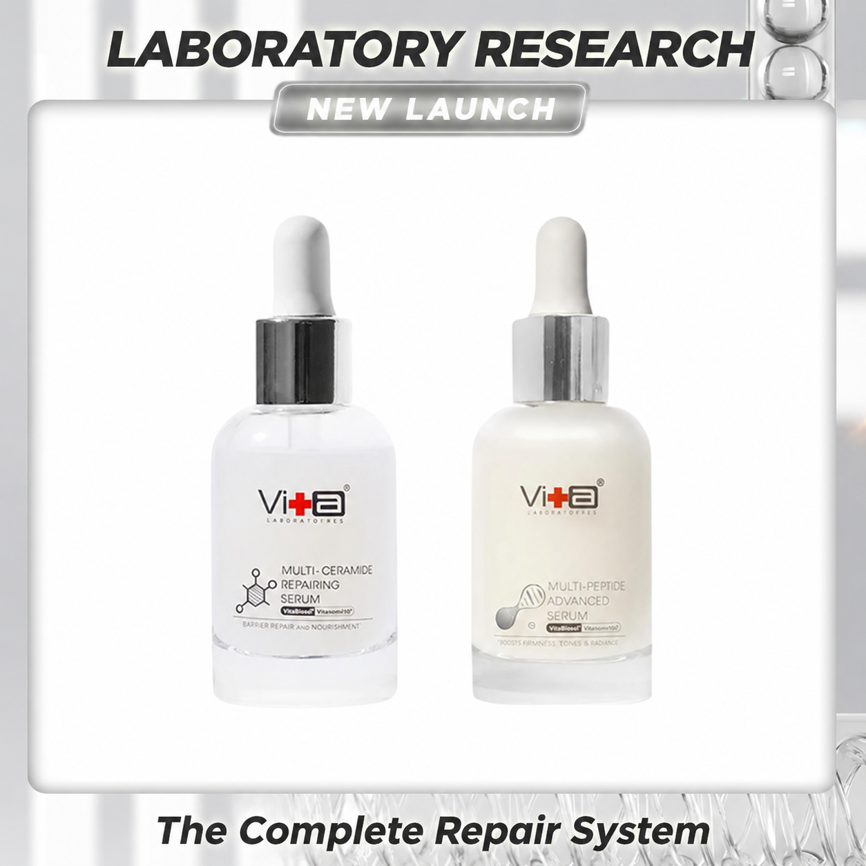 【45% OFF】The Complete Repair System - Swissvita Multi-Ceramide Repairing Serum (30ml) + Multi-Peptide Advanced Serum (30ml)