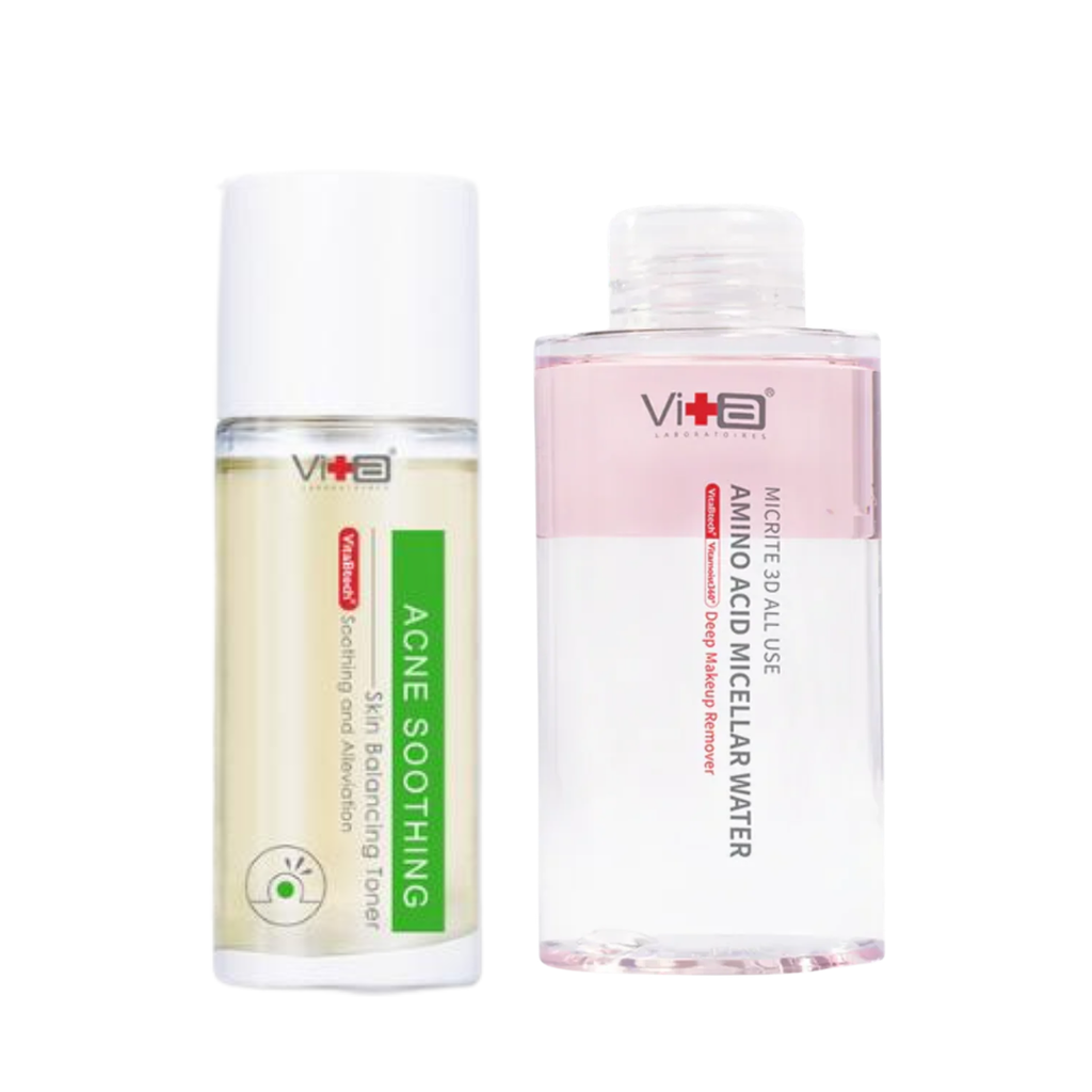 【Acne Defense Set】Swissvita Acne Soothing Skin Balancing Toner (120ml) + Amino Acid Micellar Water (300ml) ALLYOUNG INTERNATIONAL (MALAYSIA) SDN BHD