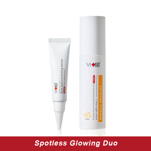 【Spots Glowing Duo】Swissvita Dark Spot Correcting Serum 15g + Vitamin C Lotion 50ml