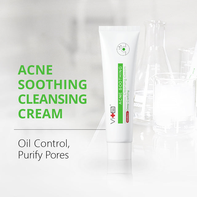 【Quick Anti acne Set】Swissvita Acne Soothing Cleansing Cream 100g, Acne Soothing Skin Balancing Toner 120ml