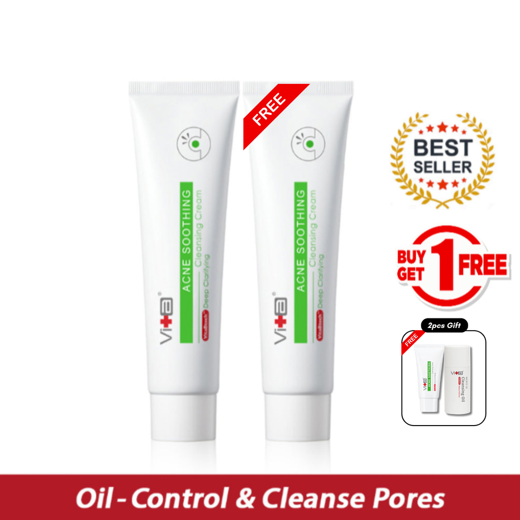【买一送一】Swissvita Acne Soothing Cleanser Cream (VitaBtech)  薇佳速效抗痘调理洁面乳 - (100g)