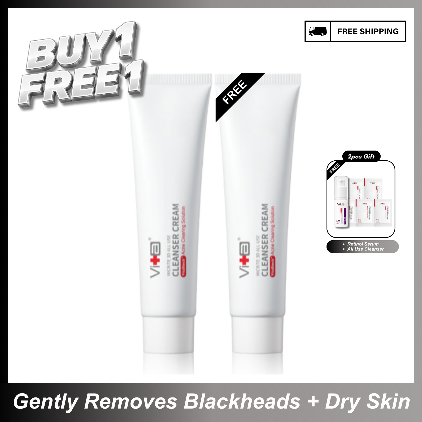 【Buy 1 Free 1】Swissvita Cleanser Cream (100ml) x 2pcs