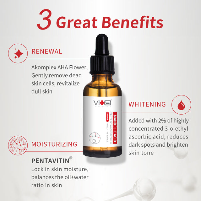 【买一送一】Swissvita Mandelic Acid Perfect Ratio Complex Serum - 30ml (VitaBtech) 薇佳蜜花酸晶焕肤美白精萃(VitaBtech升级版) 30ml