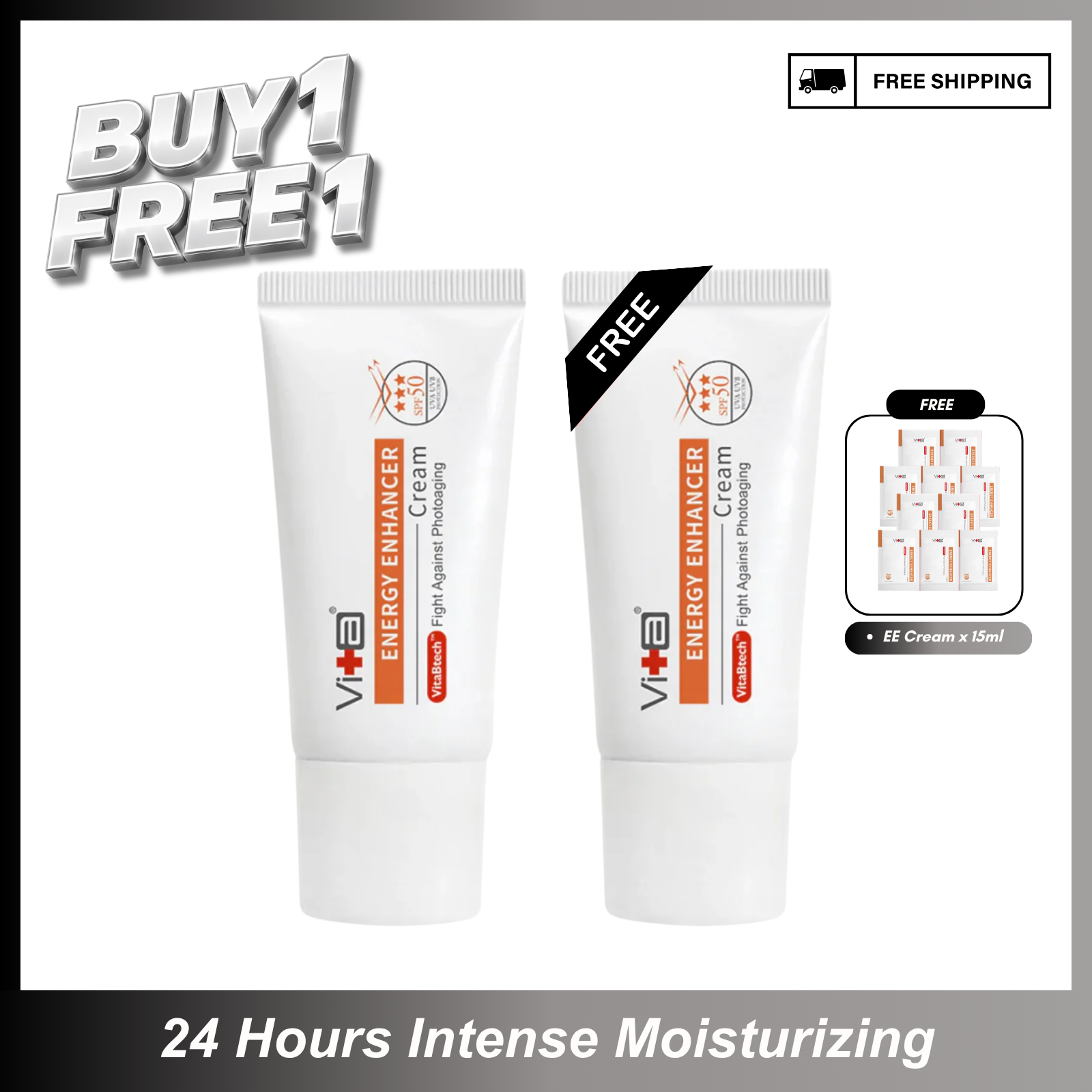 【Buy 1 Free 1】UV Ready Kit - Swissvita Energy Enhancer Cream (30ml) x 2