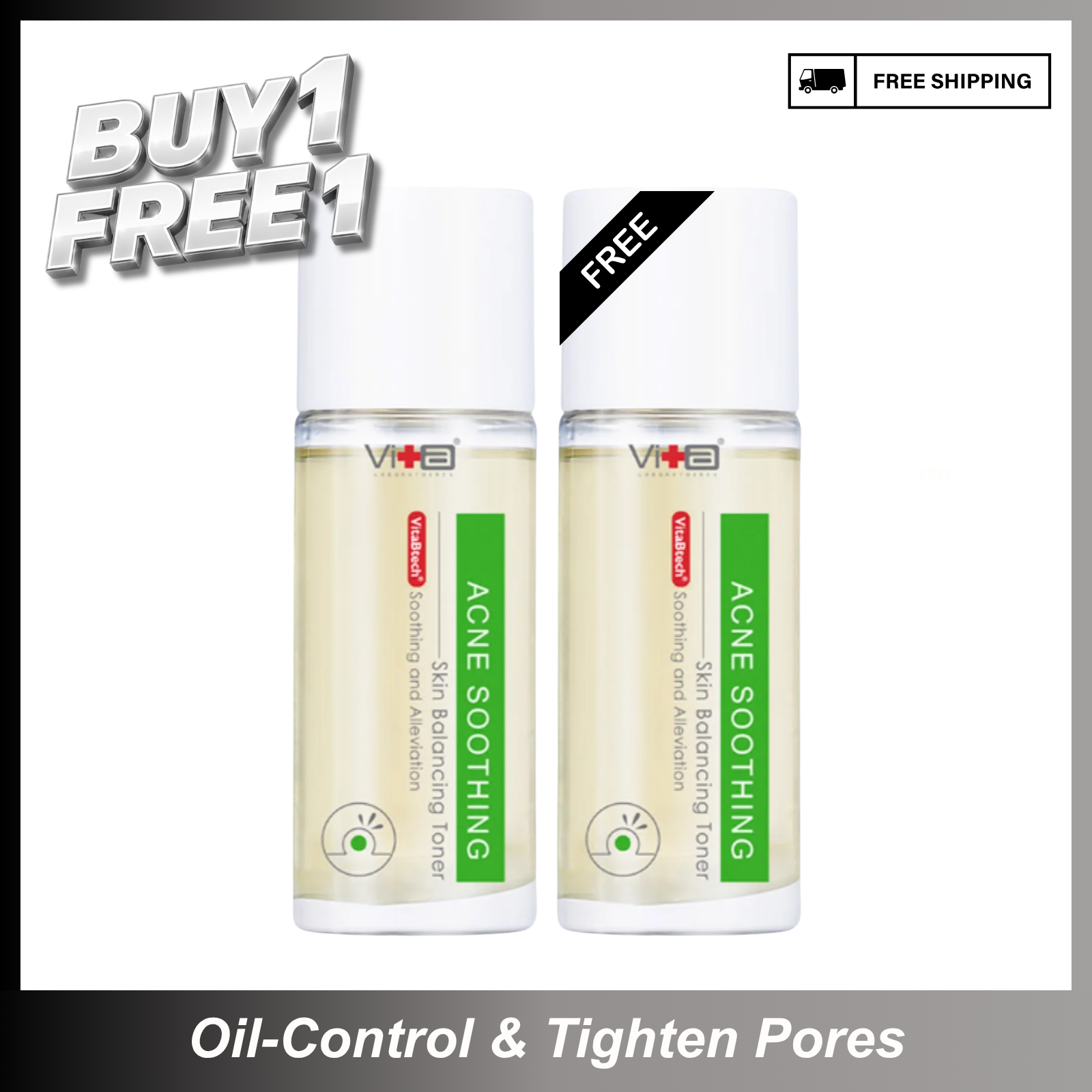 【Buy 1 Free 1】Acne Arrest Duo - Swissvita Acne Soothing Skin Balancing Toner (120ml) x 2pcs