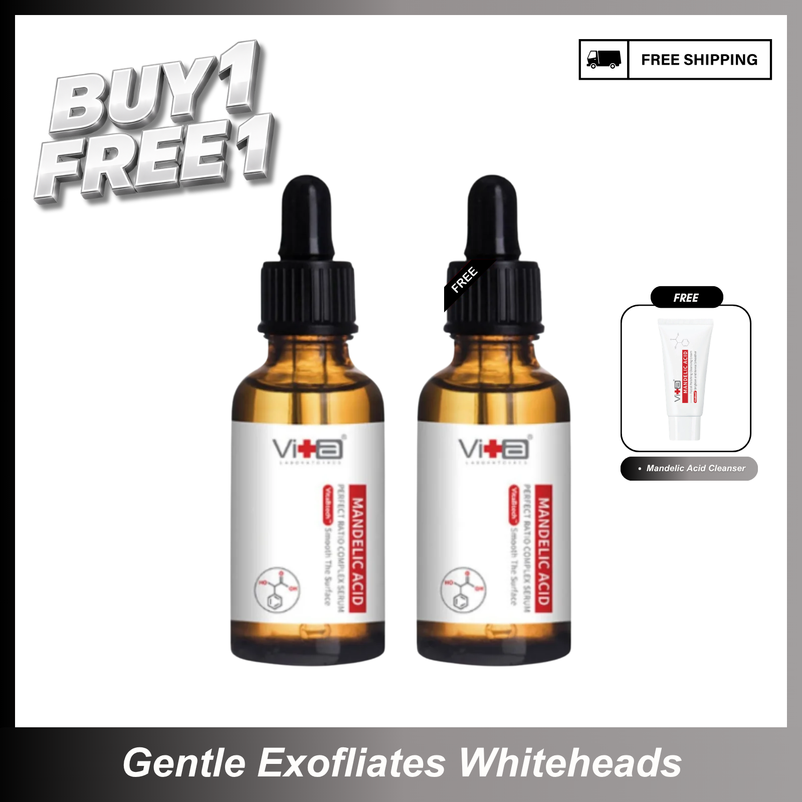 【Buy 1 Free 1】Gentle Exfoliation - Swissvita Mandelic Acid Serum (30ml) x 2pcs