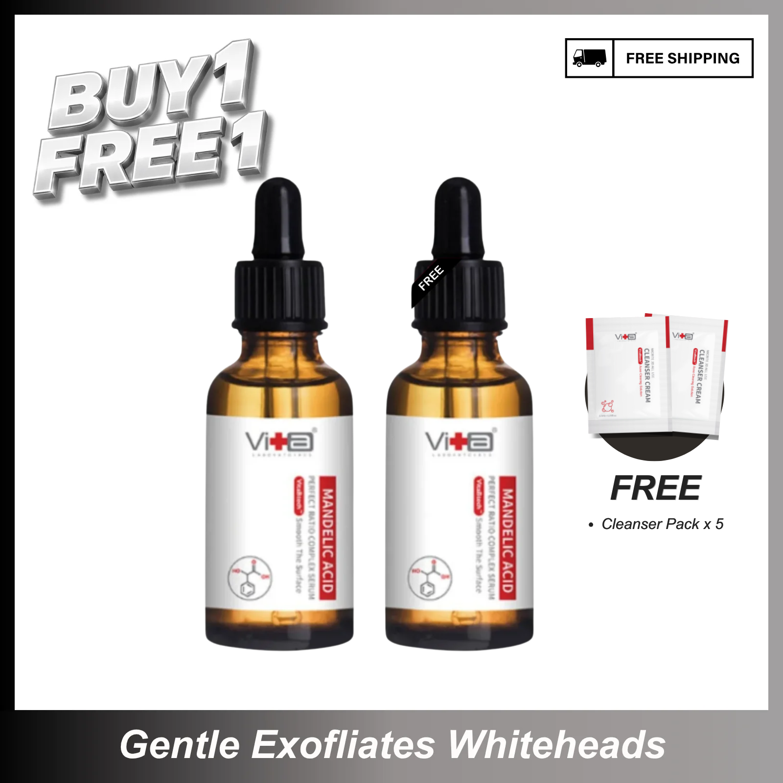 【Buy 1 Free 1】Gentle Exfoliation - Swissvita Mandelic Acid Serum (30ml) x 2pcs