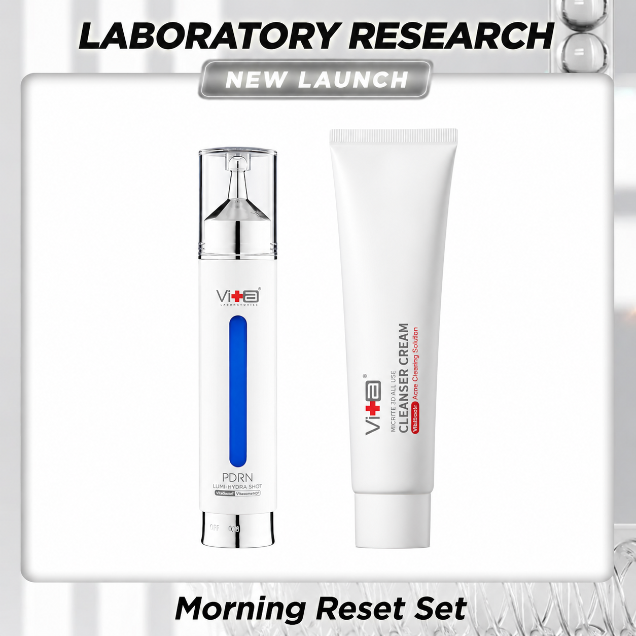 【45% OFF】Morning Reset Set - Swissvita PDRN Lumi Hydra Shot (18ml) + All Use Cleanser (100g)