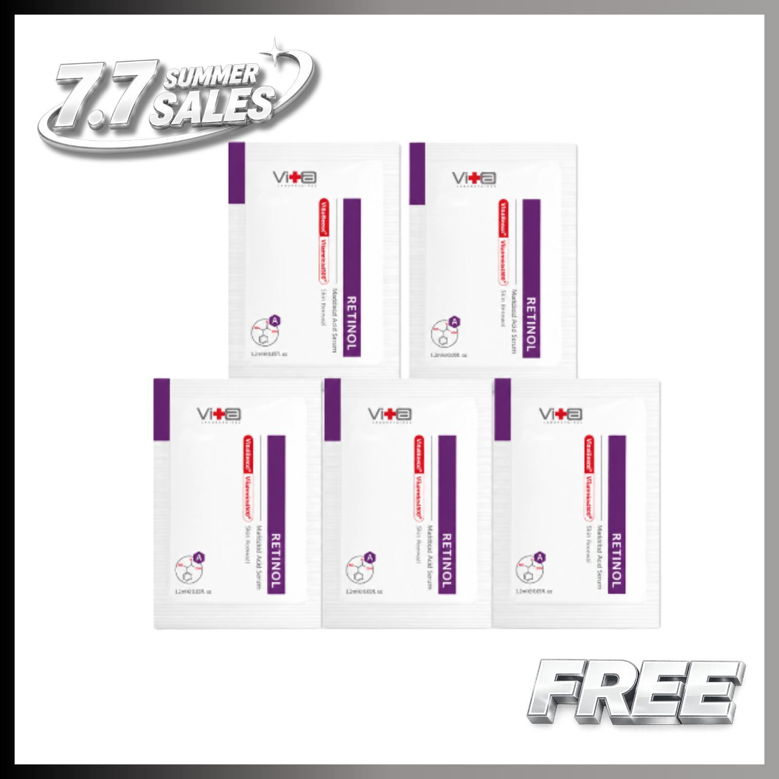 🎁 【FREE GIFT】Swissvita Retinol Mandelic Acid Serum (1.5ml x 5) (100% off)