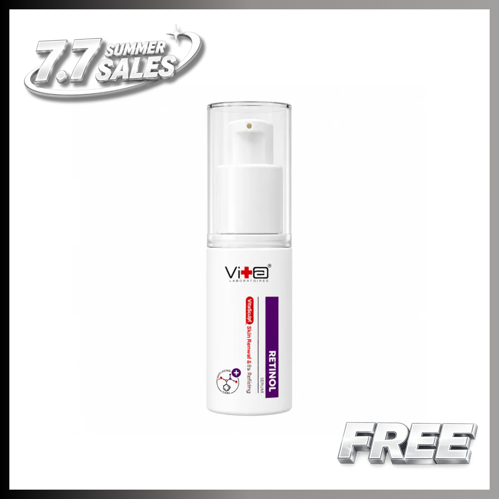 🎁 【FREE GIFT】Swissvita Retinol Mandelic Acid Serum (10ml) (100% off)